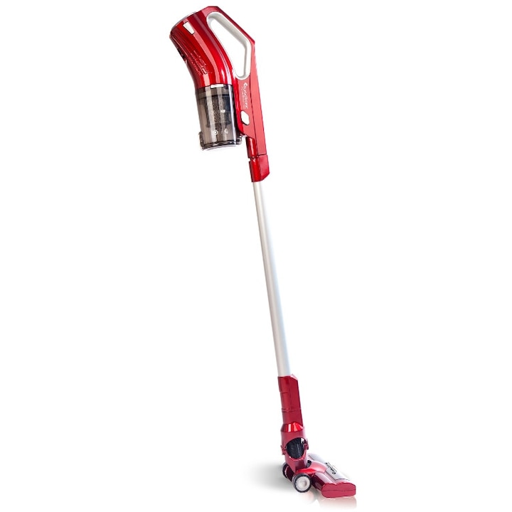 Aspirator portabil 10in1 TurboTronic VSmach TT-VS180 Ultra-Light Stick , 1l,baterie Li-ion, ,22,2V, 45 minute autonomie, Rosu