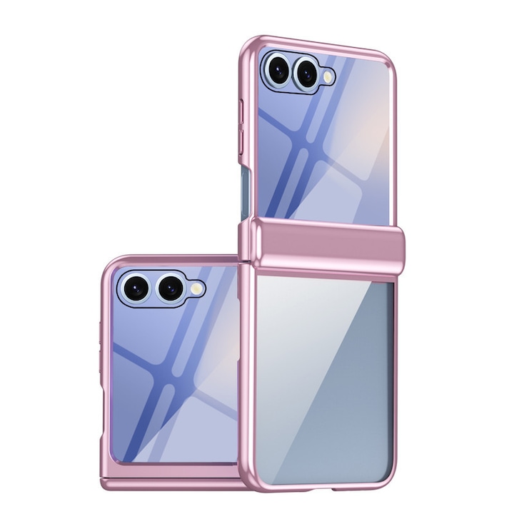 Husa telefon compatibila Samsung Galaxy Z Flip 7, Esther Beauty®, cu Bumper TPU, SuperLithe, Antisoc, Ultra Protection Tech, Policarbonat, Roz