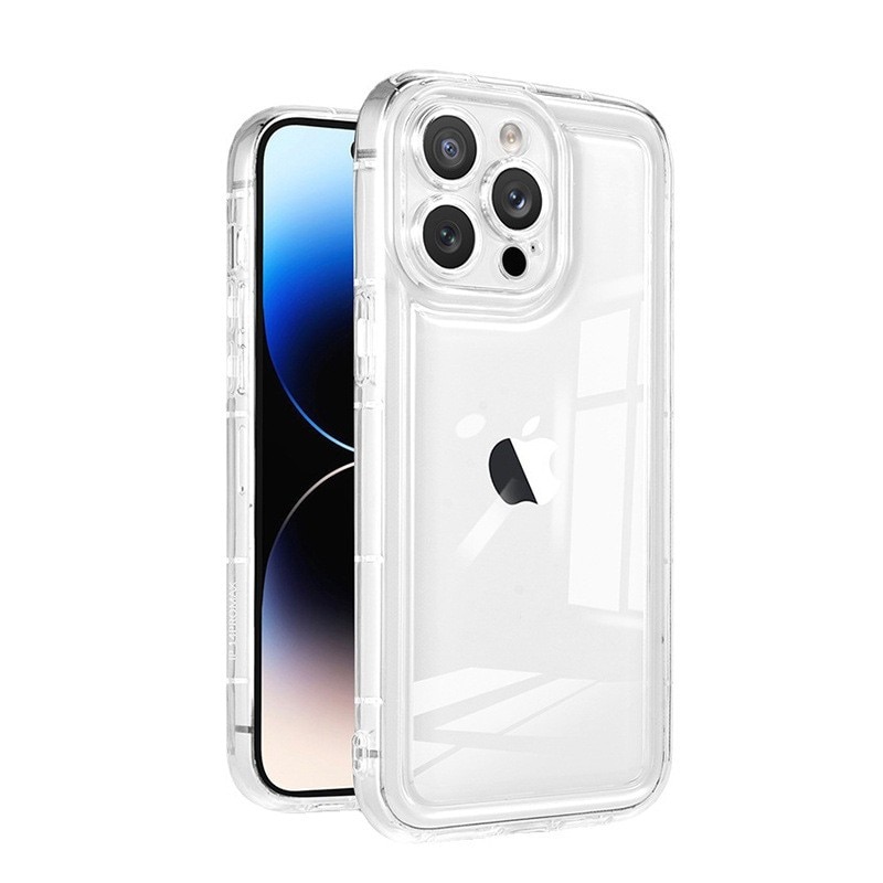 Husa de protectie Flippy, Airbag Shock Absorption, TPU, pentru Apple iPhone 14 Plus, Transparent