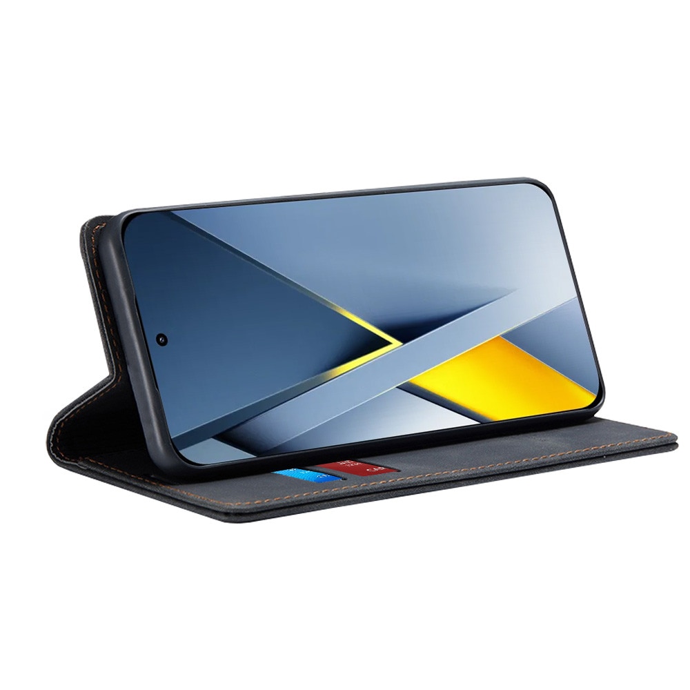Husa pentru Xiaomi Poco F8 Pro DaDen® Tip Carte, Confy Cover, Suport card, Functie de Stand si Inchidere Magnetica, Protectie Sporita, Piele ecologica, Negru