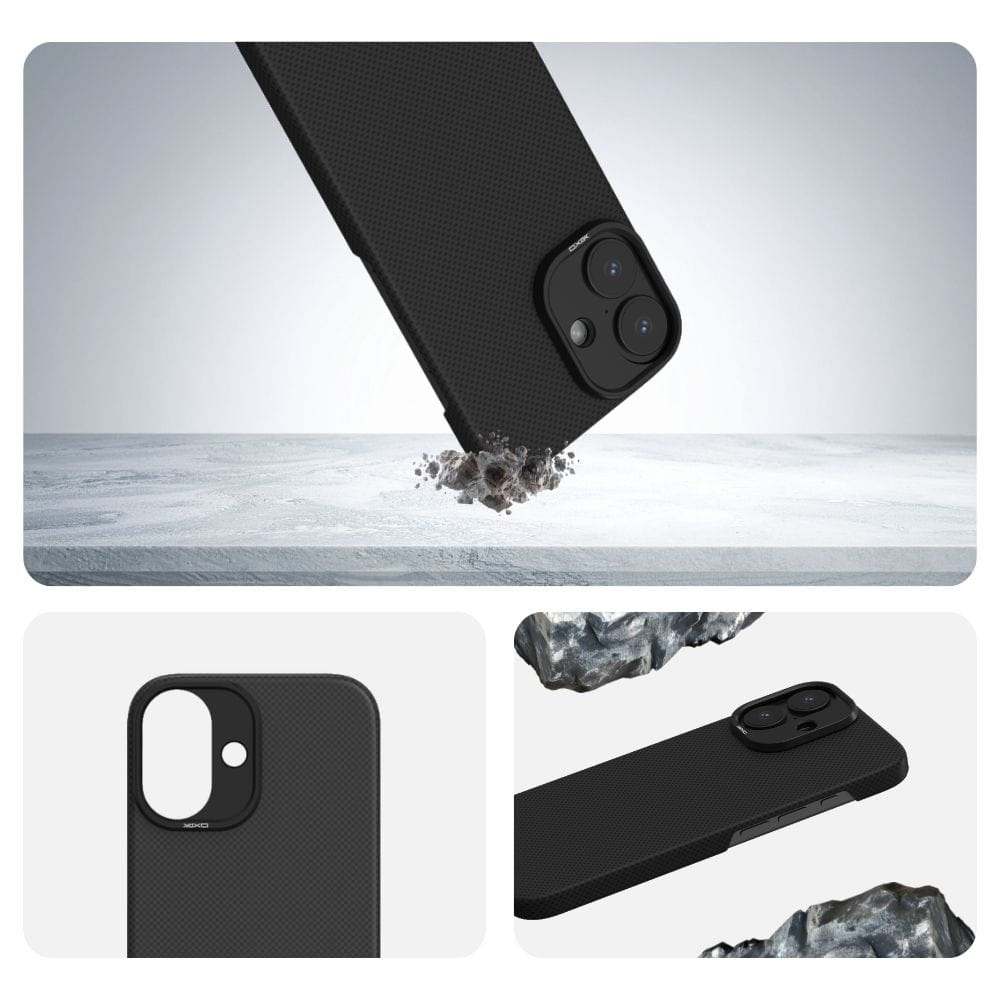 Husa, YAXO Aramid Fiber Ultra Slim Magnet pentru iPhone 17, Negru