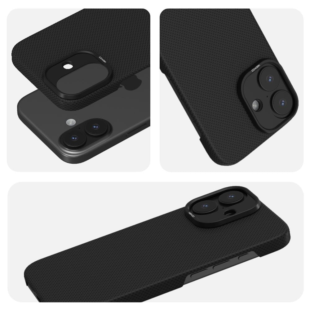 Husa, YAXO Aramid Fiber Ultra Slim Magnet pentru iPhone 17, Negru