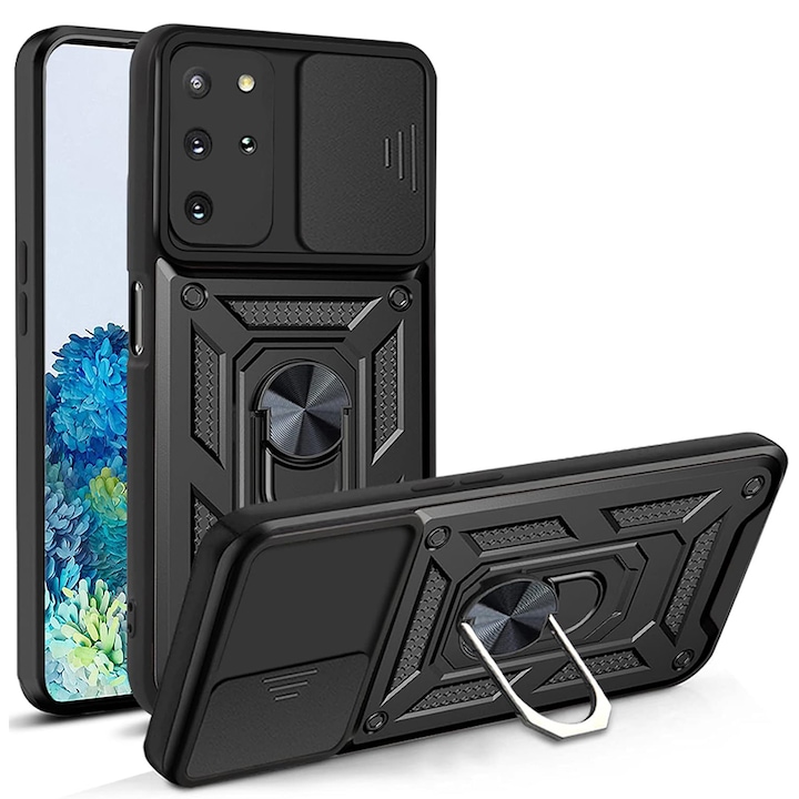 Husa pentru Samsung Galaxy S20 Plus 4G / S20 Plus 5G - Seria Techsuit Camshield - Negru
