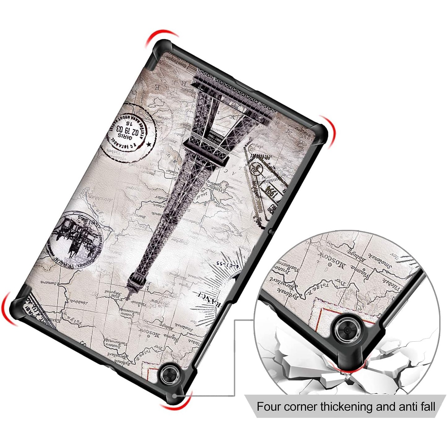 Husa Slim Sigloo, Smart Cover, Trifold, pentru tableta Samsung Galaxy Tab A8 10.5 inch (2022/2021) SM-X200 / X205 / X207, model Paris