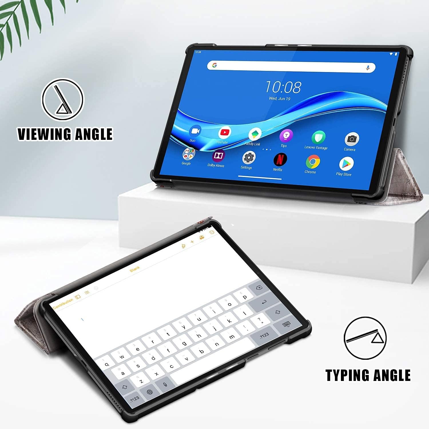 Husa Slim Sigloo, Smart Cover, Trifold, pentru tableta Samsung Galaxy Tab A8 10.5 inch (2022/2021) SM-X200 / X205 / X207, model Paris