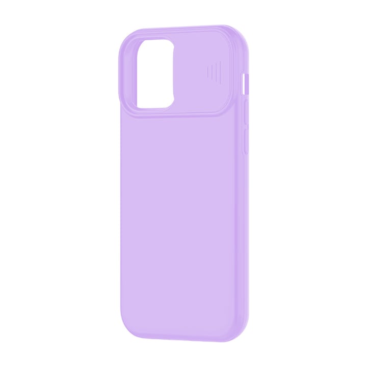 Husa din Silicon Capac Glisant pentru Samsung Galaxy A32 4G, Confidentialitate, Acoperire si Protectie Camera, Rezistenta, Mov Lavanda
