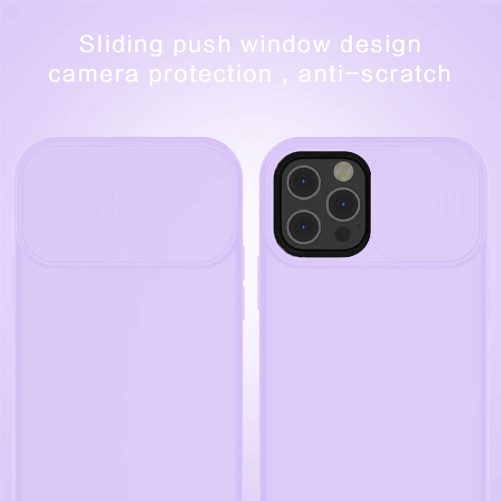 Husa din Silicon Capac Glisant pentru Samsung Galaxy A32 4G, Confidentialitate, Acoperire si Protectie Camera, Rezistenta, Mov Lavanda