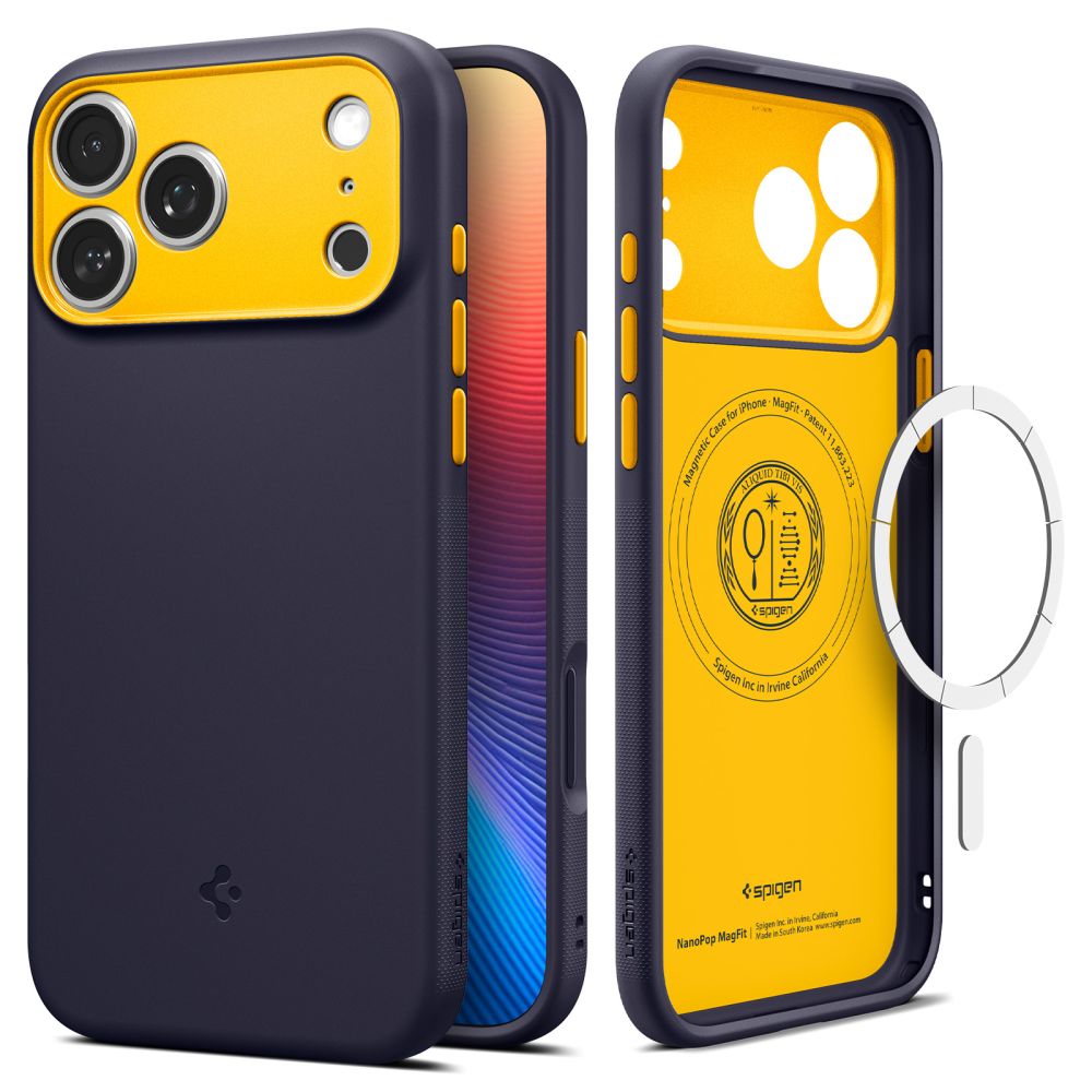 Carcasa Spigen Nano Pop cu MagSafe compatibila cu iPhone 17 Pro Max, Blueberry Navy