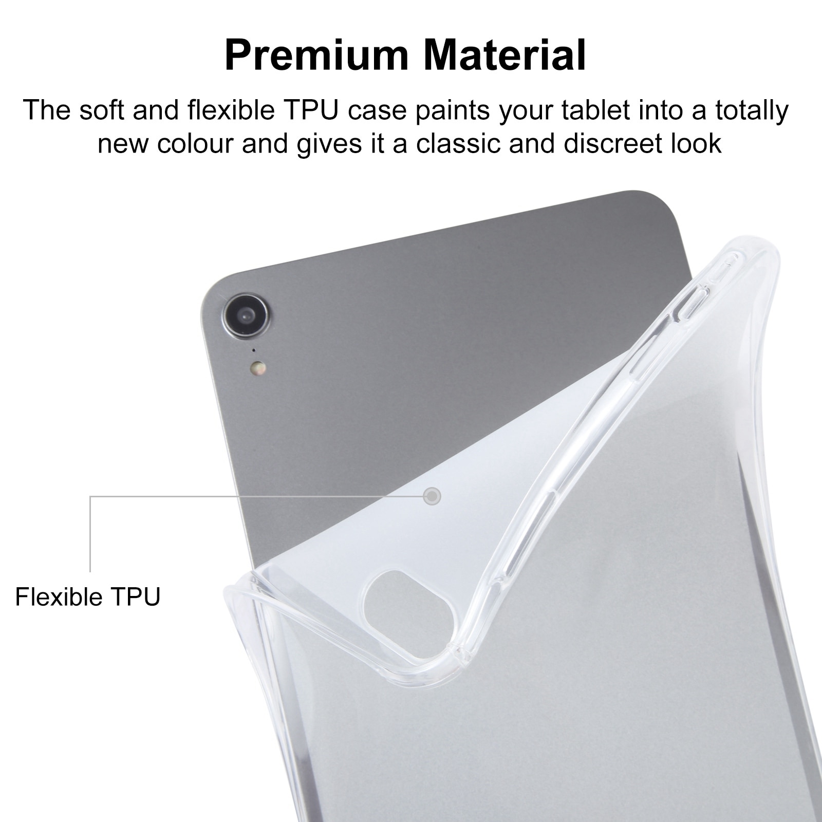 Husa tableta compatibila cu iPad Mini 6, Transparenta, Material TPU