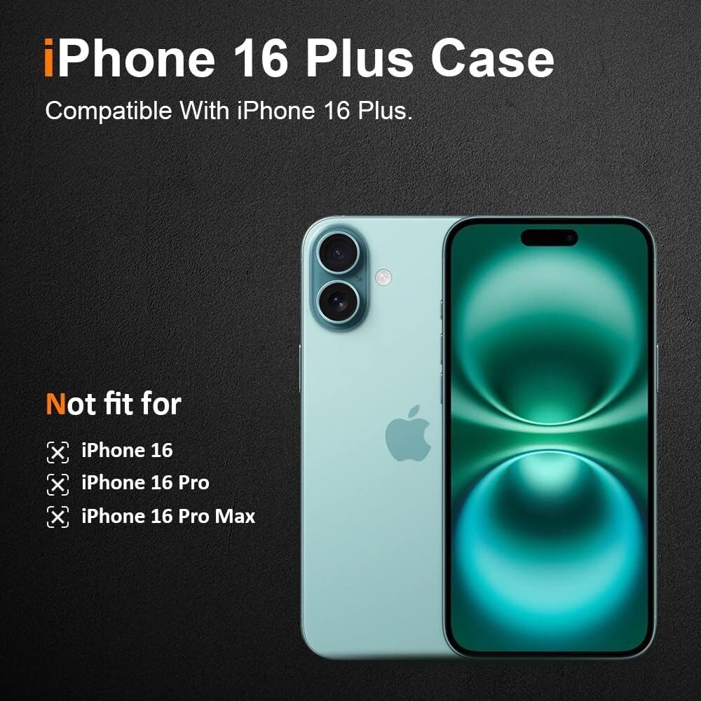 Husa de Protectie din Silicon, pentru Apple iPhone 16 Plus, PC, Antisoc, Rezistenta la Impact, Transparenta