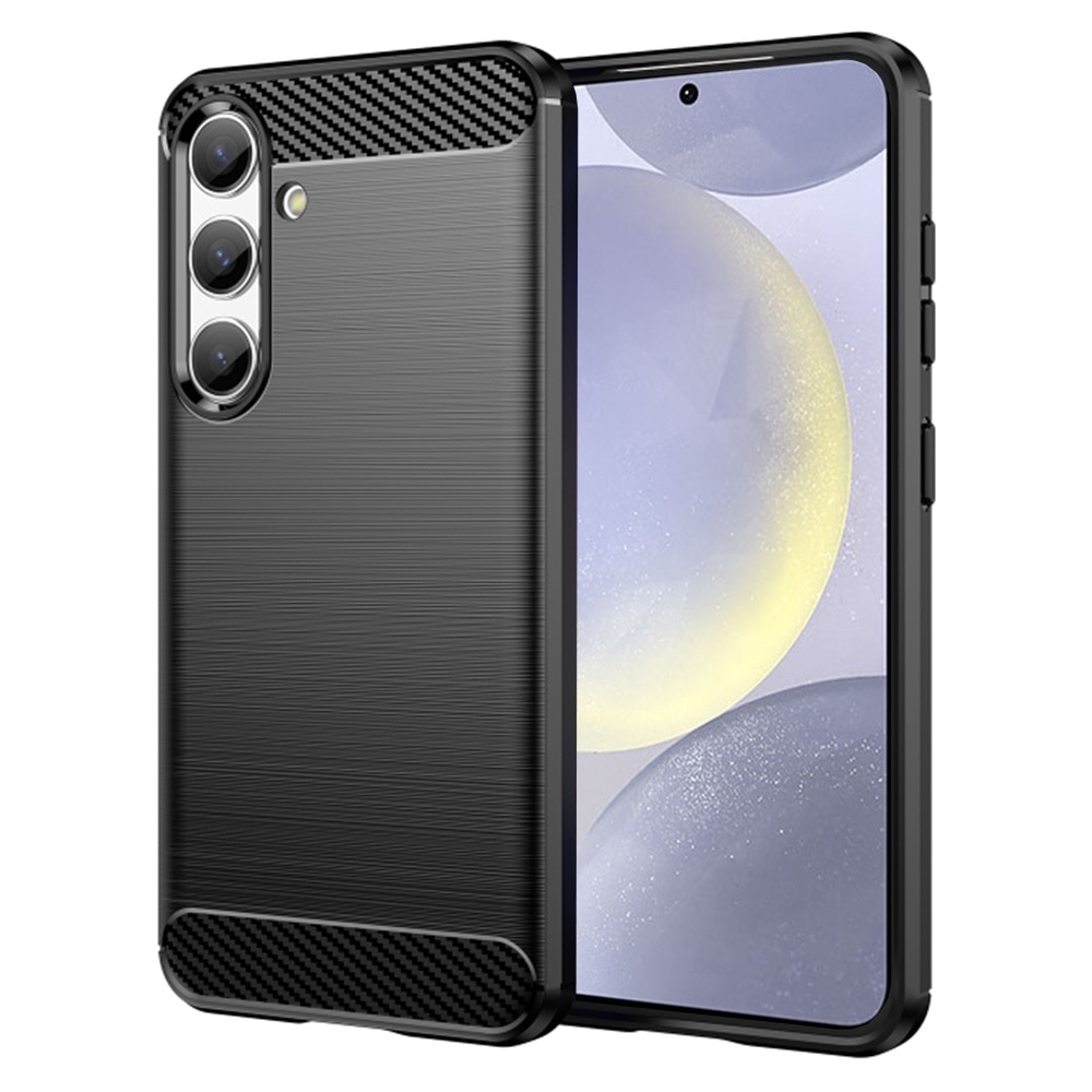 Husa pentru Samsung Galaxy A56 5G Daden Carbon Flexibila Antisoc, Hybrid Antisoc, Negru