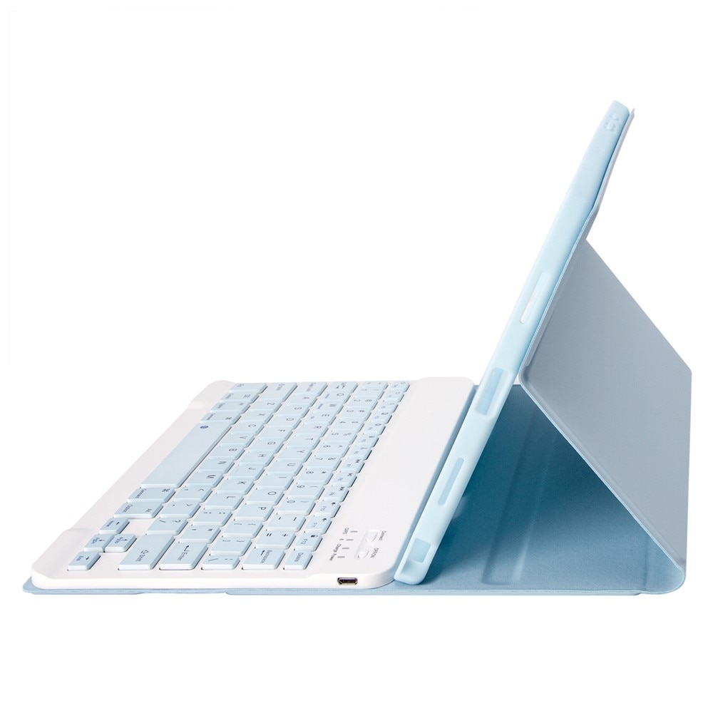 Husa cu tastatura pentru Samsung Galaxy Tab S11, XGSM, 2 in 1, Bluetooth, slot pentru stylus, albastra