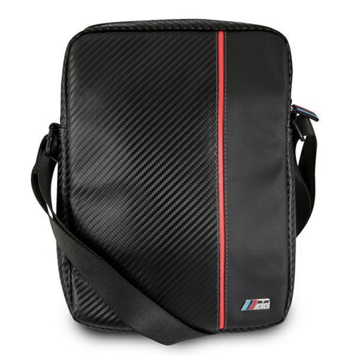 Geanta tableta, BMW, Nylon/Piele ecologica, 10", Negru