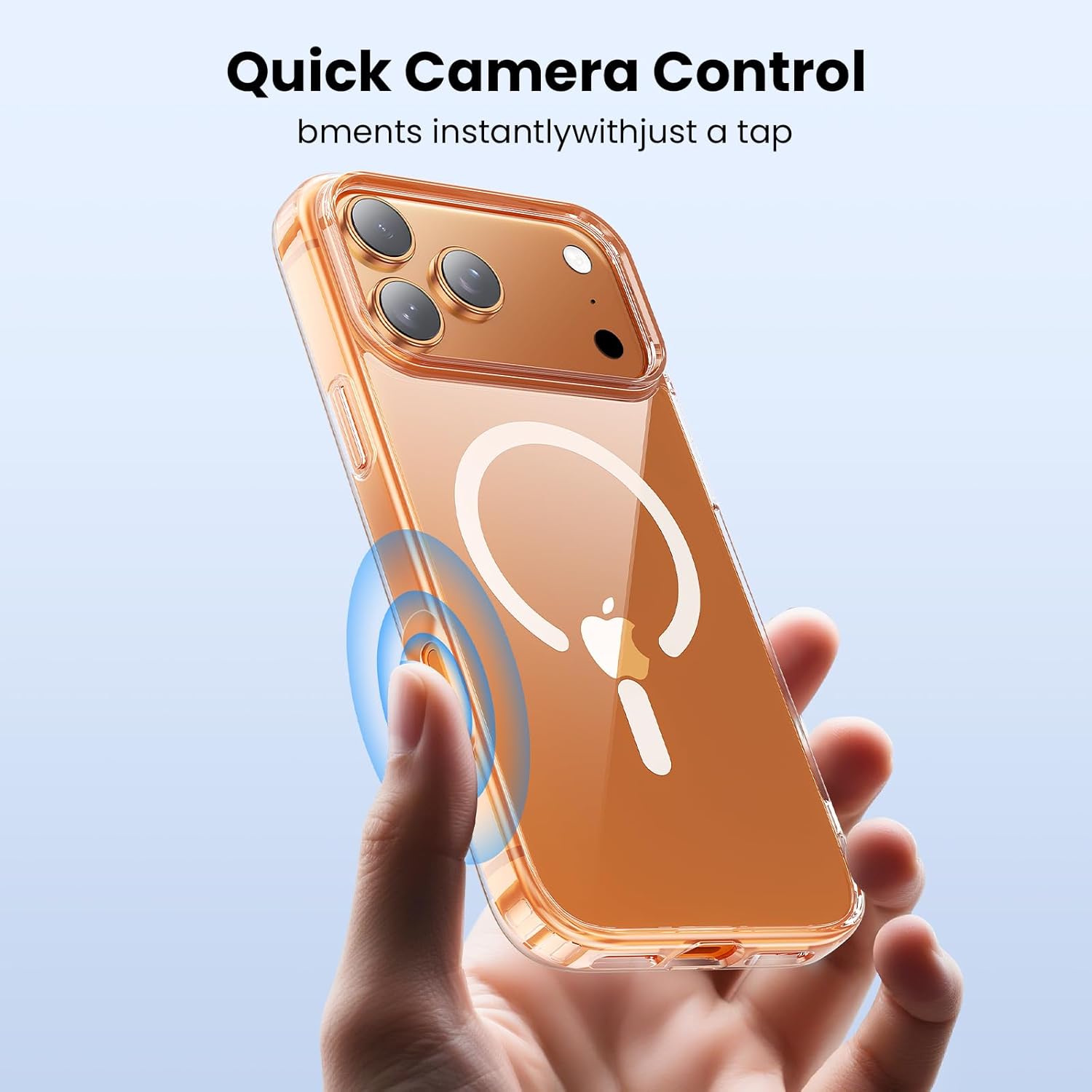 Carcasa transparenta pentru iPhone 17 Pro, compatibila cu Magsafe, MDUG®, carcasa magnetica subtire si rezistenta la socuri, Transparent