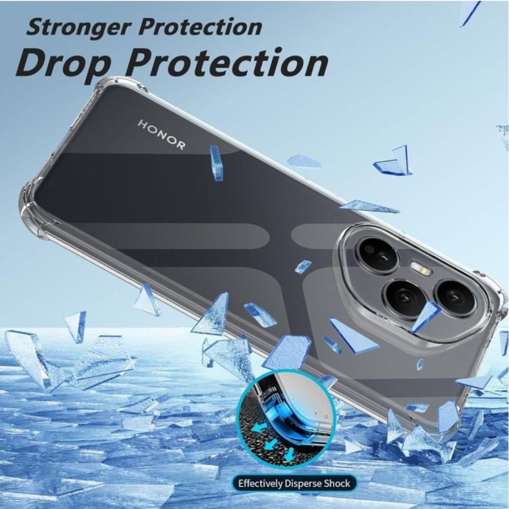Husa antisoc, compatibila cu Honor 400 Pro, 1.5 mm, rezistenta, colturi intarite, Transparent