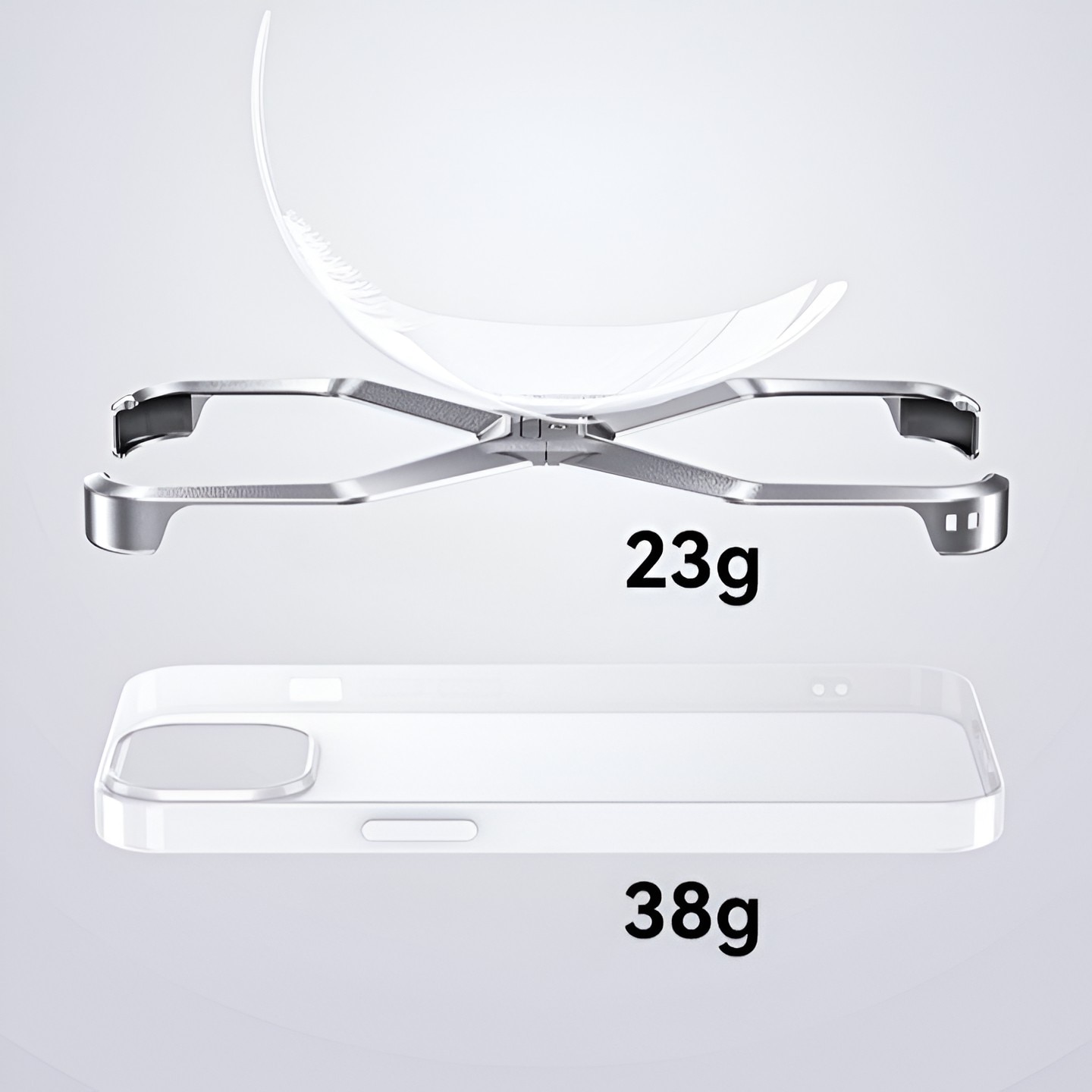 Husa Armor X Compatibila cu iPhone 15 Pro Max, Flippy, Aluminiu, Antisoc, Impermeabila, Margini cu 2 Straturi, Aderenta, Montare Usoara, Surubelnita Inclusa, Gri Metalizat
