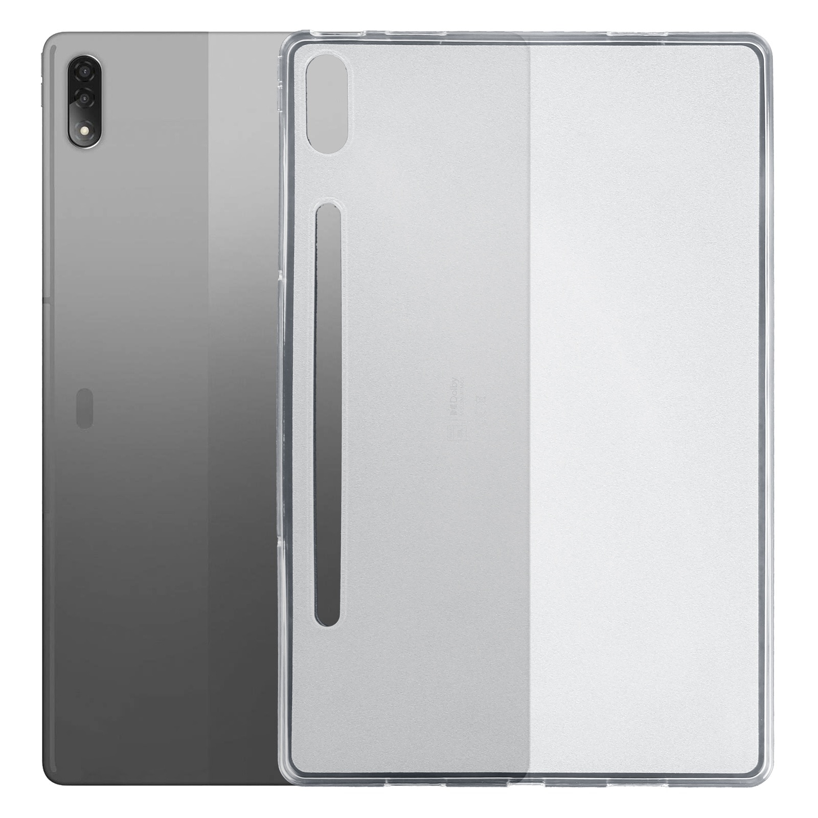 Husa tableta pentru Lenovo Tab P12 Pro 12.6 / TB-Q706F, material TPU, design transparent mat, protectie anti-zgarieturi, acces complet la porturi, transparent mat