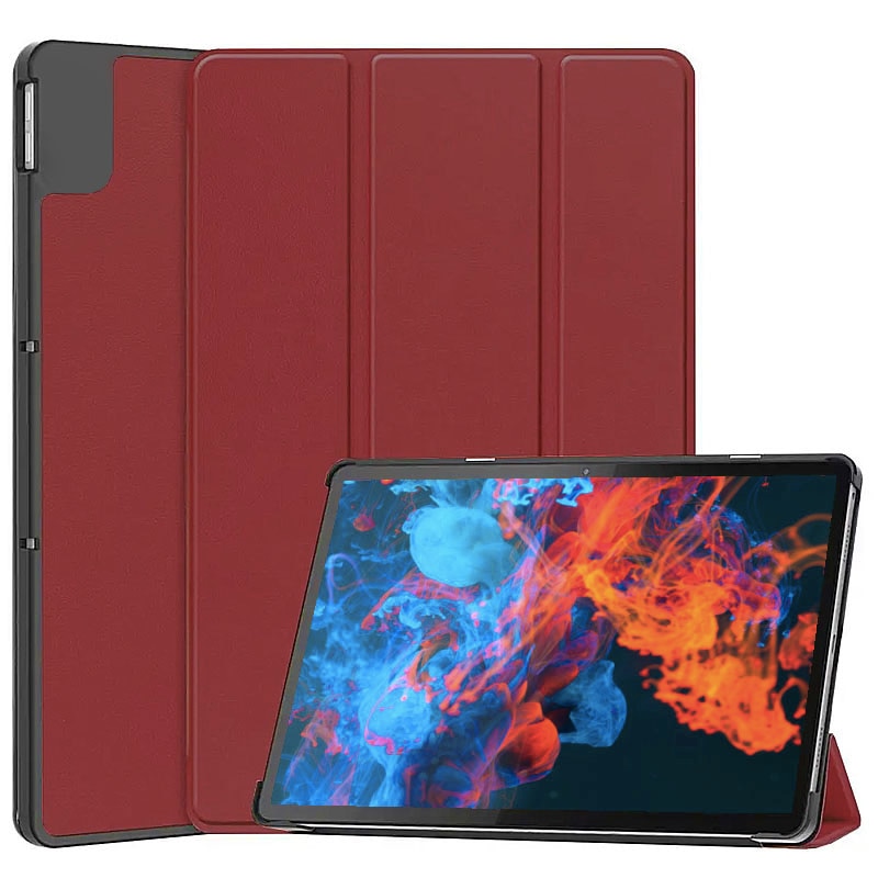 Husa Tableta AZIAO din piele PU pentru Samsung Galaxy Tab S6 Lite P610/P615, Protectie Completa 360, Interior Catifea, Functie de Stand, Display Protejat, Smart Cover, Colturi Anti-soc, Rosu