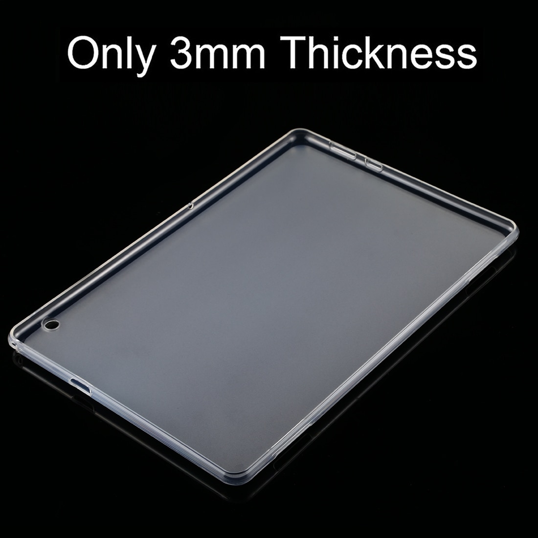 Husa tableta pentru Huawei T5 10.1 inch, TPU transparent de 0.75mm, tip carte, protectie anti-cadere, spate transparent