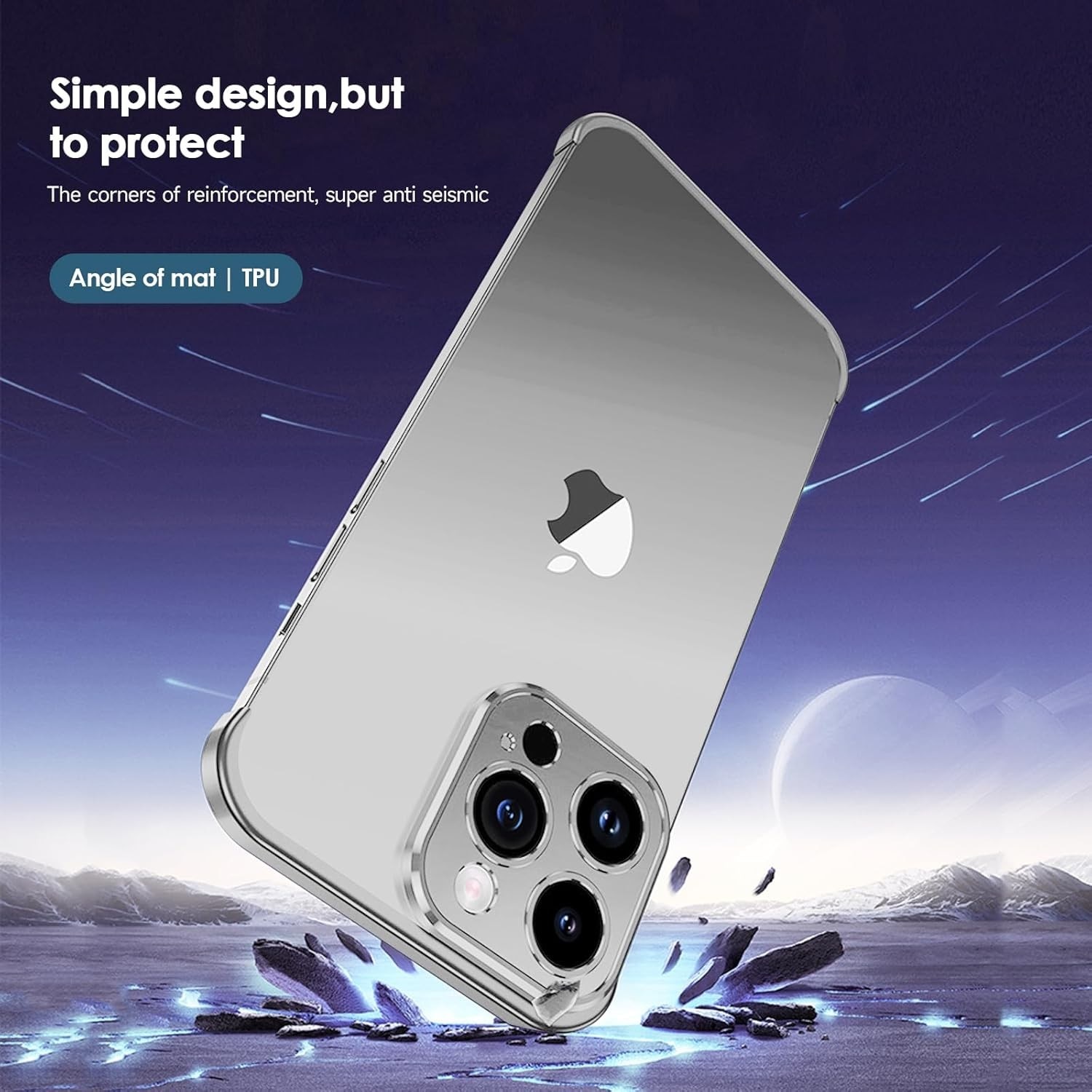 Husa Metalica Edgeless Compatibila cu iPhone 16, Flippy, Protectie pentru Colturi si Camera, Aliaj Aluminiu, Antisoc, Antizgariere, Argintiu Titan
