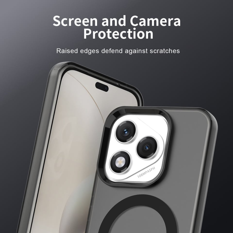 Husa pentru Honor 400 Lite, SKYDDAR INOVATION, CandyCase, Magsafe, set cu sticker, Negru