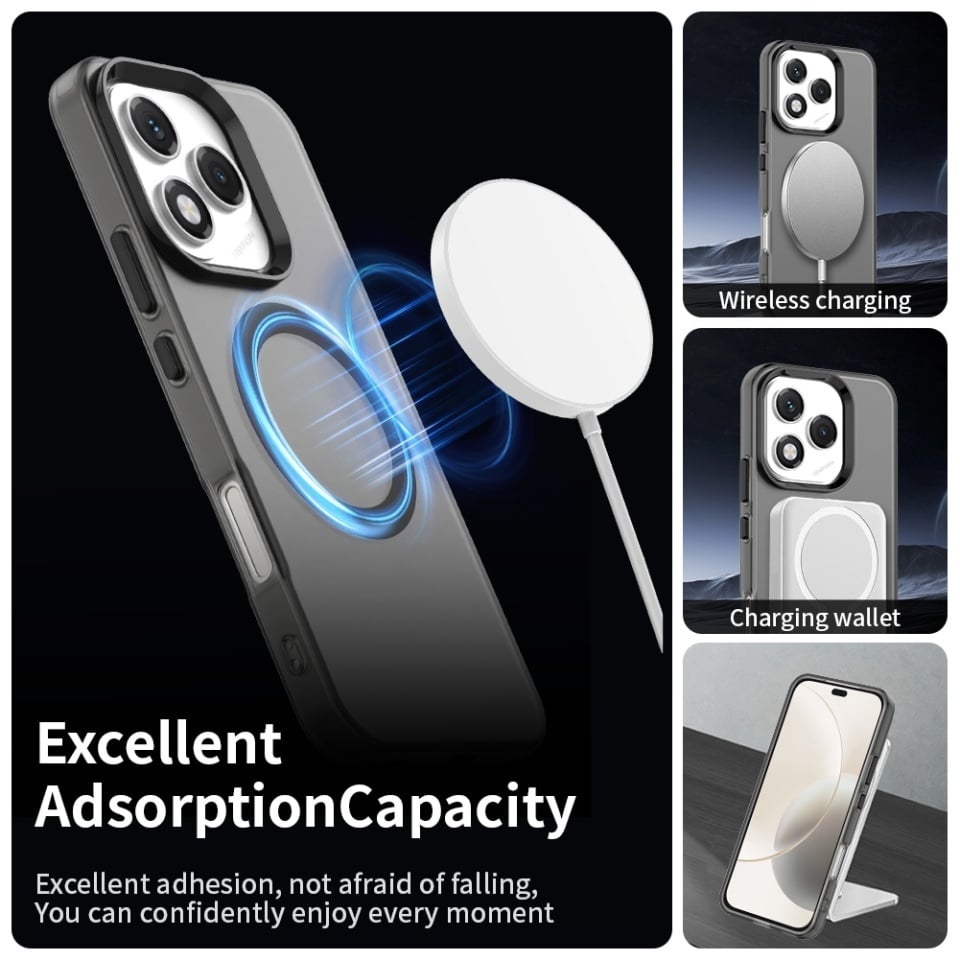 Husa pentru Honor 400 Lite, SKYDDAR INOVATION, CandyCase, Magsafe, set cu sticker, Negru