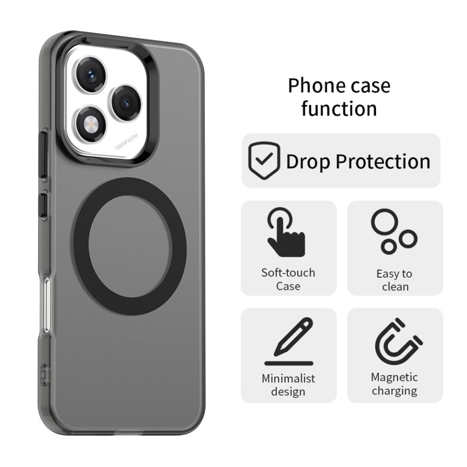 Husa pentru Honor 400 Lite, SKYDDAR INOVATION, CandyCase, Magsafe, set cu sticker, Negru