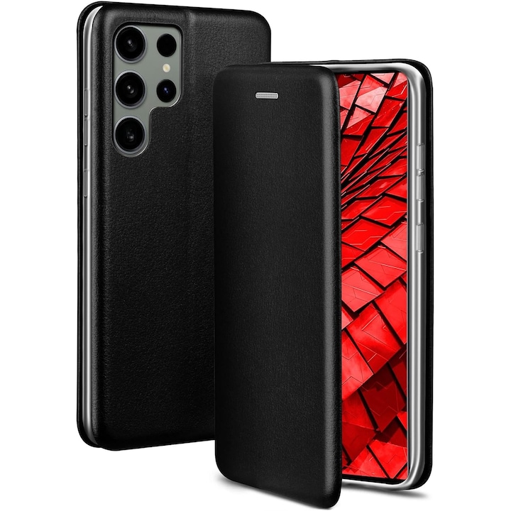 Husa Flip Cover Magnetic compatibila cu, Samsung Galaxy S24 Ultra, Negru