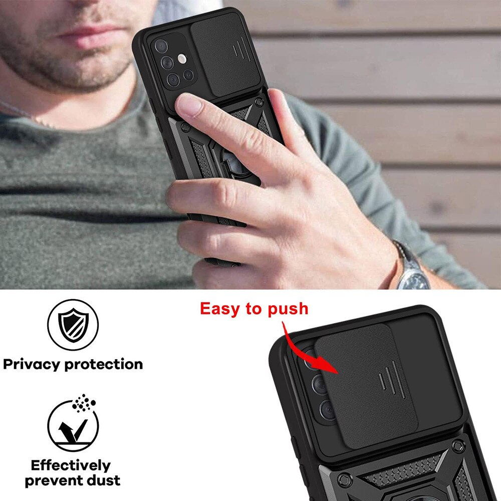 Husa pentru Samsung Galaxy A51 4G - Techsuit CamShield Series - Black