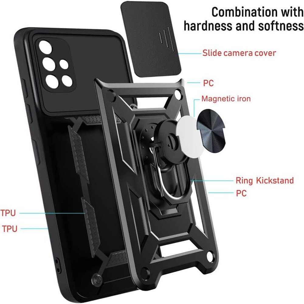 Husa pentru Samsung Galaxy A51 4G - Techsuit CamShield Series - Black