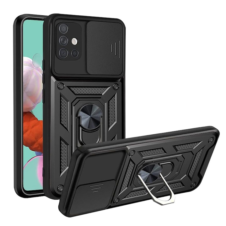 Husa pentru Samsung Galaxy A51 4G - Techsuit CamShield Series - Black