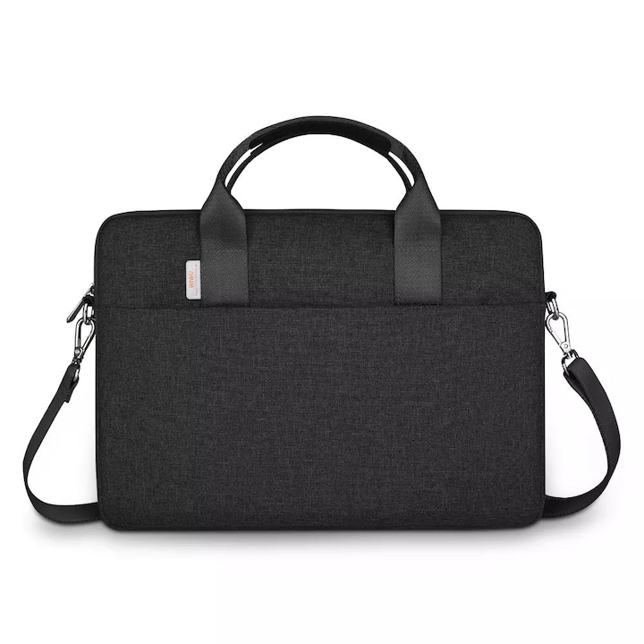 Geanta pentru laptop in stil minimalist, WiWU, Poliester, 15.6 inchi, Negru