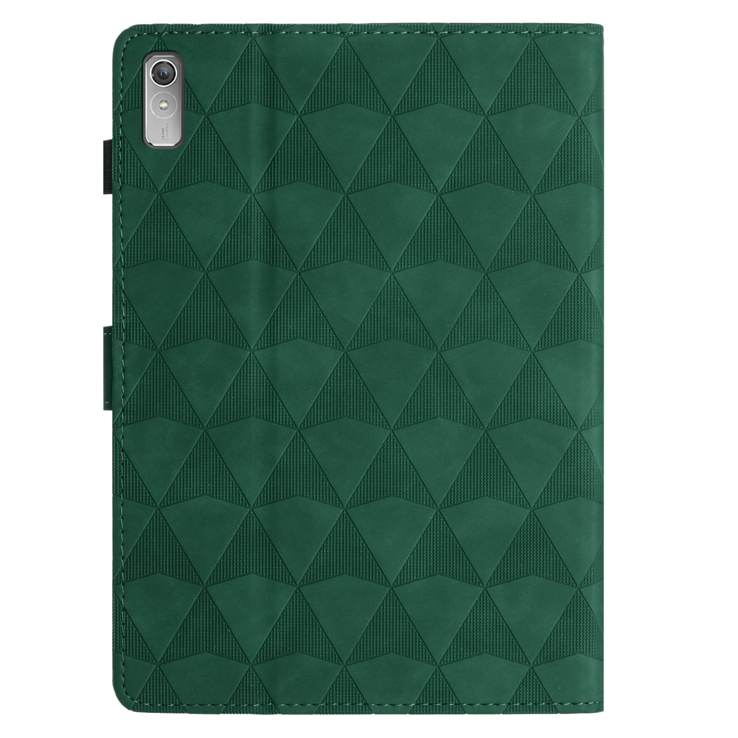 Husa tableta pentru Lenovo Tab P11 Gen 2, piele texturata cu model de diamant, tip carte, verde