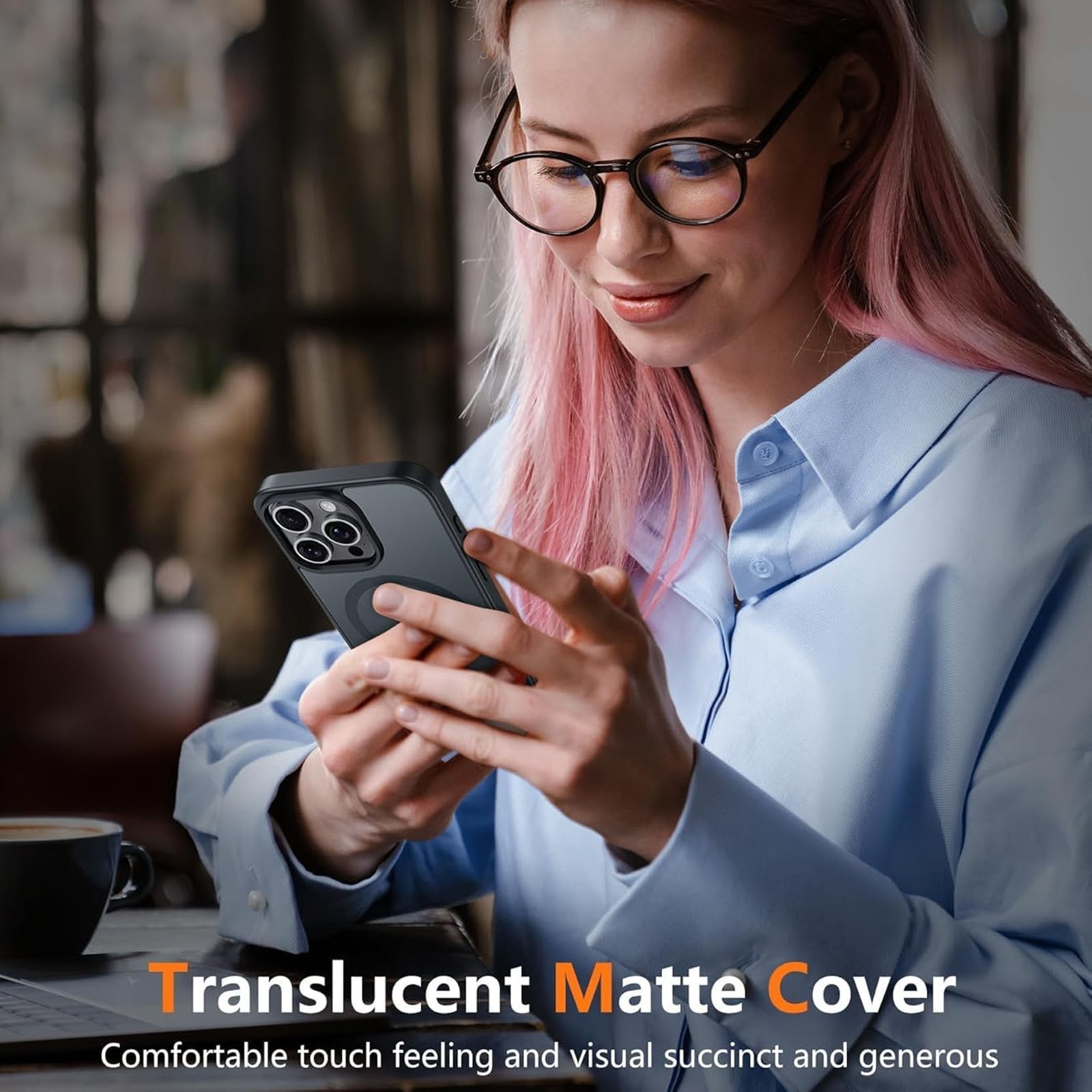 Husa telefon compatibila iPhone 16 plus, Hggzeg, Husa protectie, Magnetica, Incarcare Wireless, Margini ridicate pentru protectia ecranului, Antizgarieturi, Design ultra slim, Design mata, Usor de instalat, TPU/PC, Roz