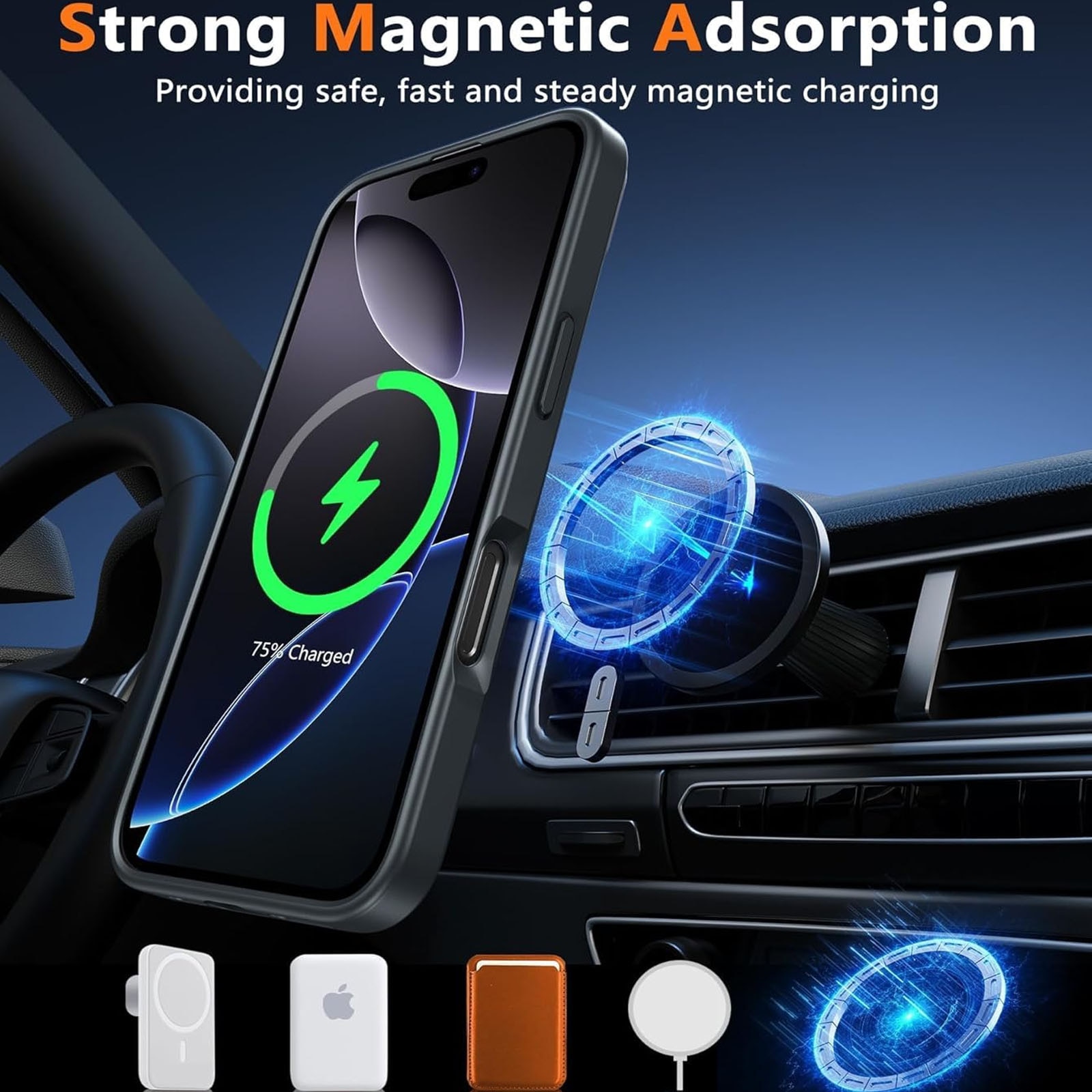 Husa telefon compatibila iPhone 16 plus, Hggzeg, Husa protectie, Magnetica, Incarcare Wireless, Margini ridicate pentru protectia ecranului, Antizgarieturi, Design ultra slim, Design mata, Usor de instalat, TPU/PC, Roz