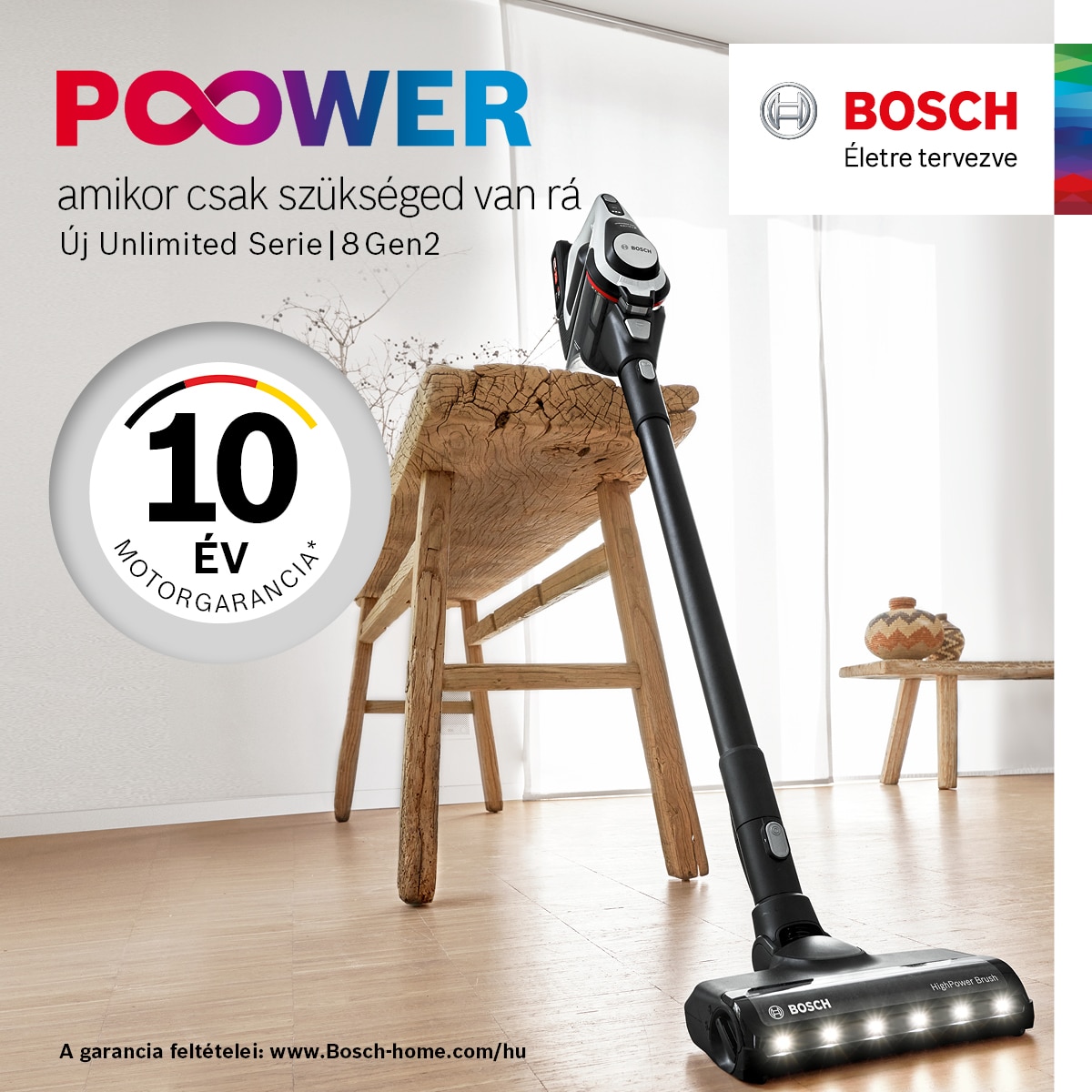 Aspirator fara fir, Bosch, 2 baterii 18 V / 4 Ah, Timp de functionare 65, Alb/Negru
