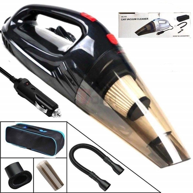 Aspirator auto compact VC-111, filtru, alb/negru, 20W, MakeDesign Company