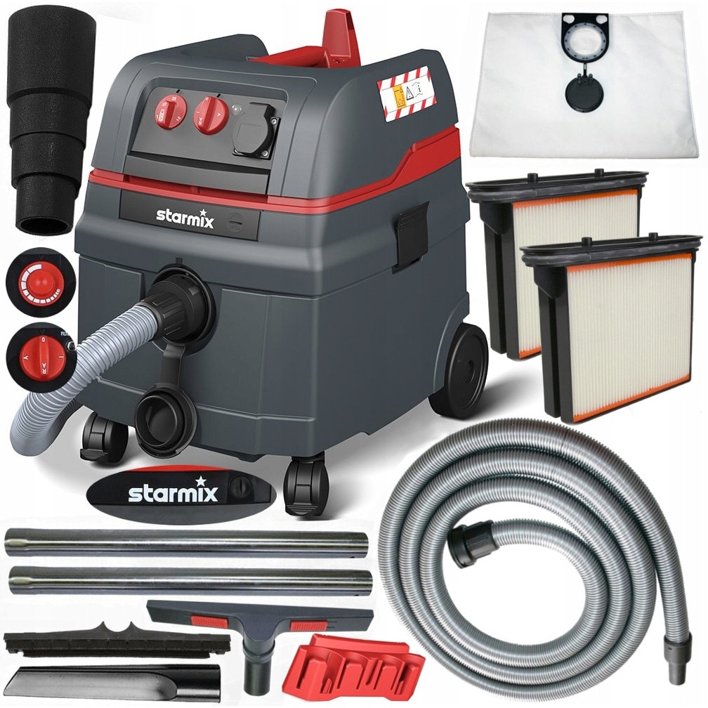 Aspirator Starmix ISCL-1425, 25l, 1400W, set cu accesorii, 45x39x49cm