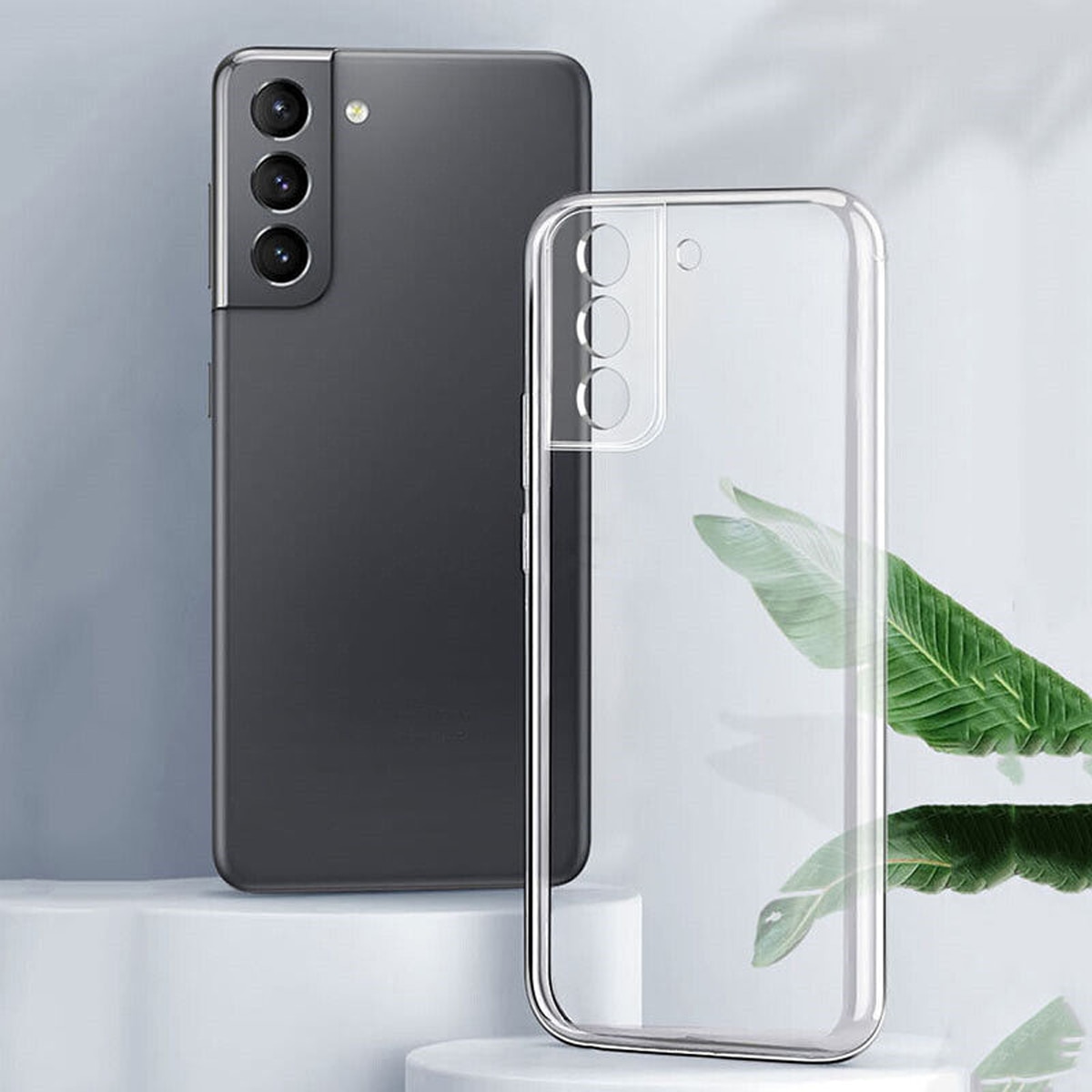 Husa Daden® Transparent Clear pentru Samsung S22, Protectie Camera, Antisoc, Transparenta