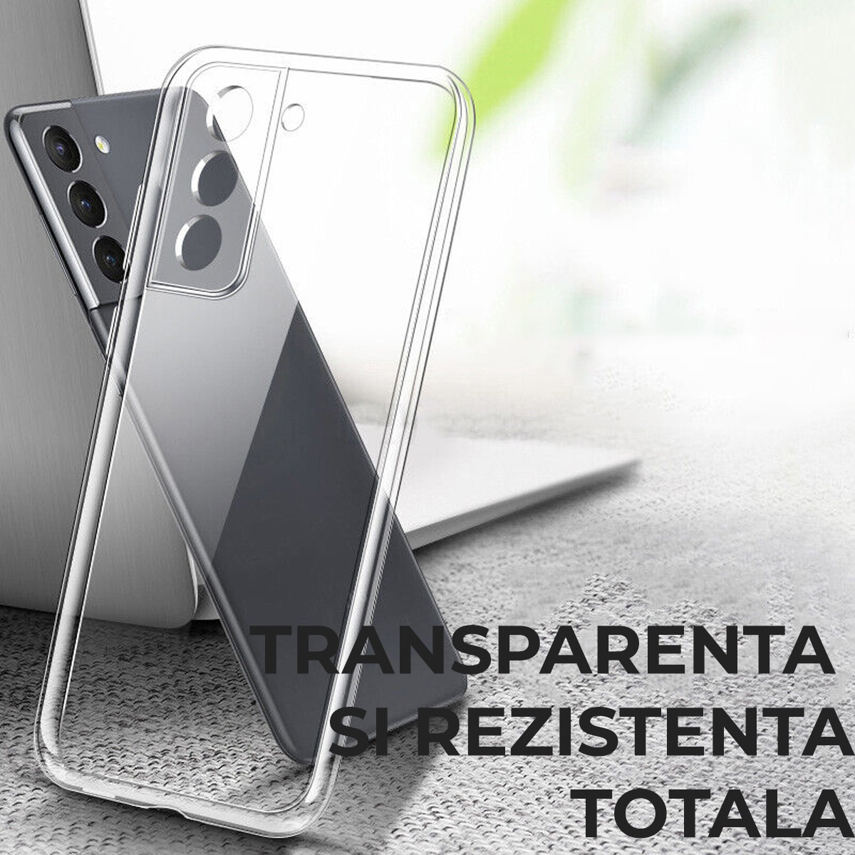 Husa Daden® Transparent Clear pentru Samsung S22, Protectie Camera, Antisoc, Transparenta