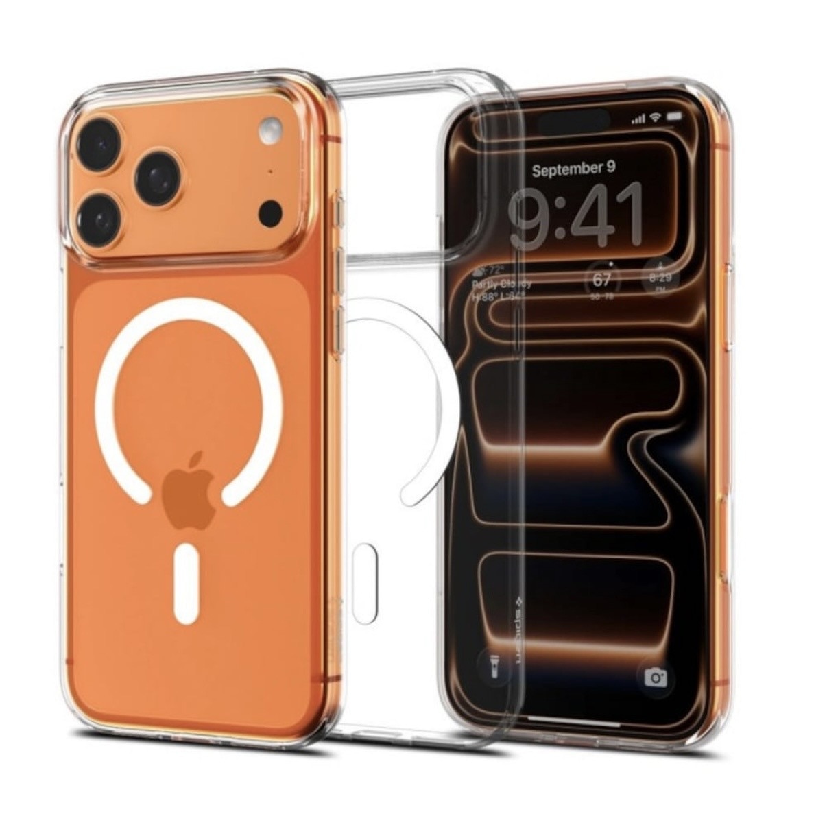 Husa de protectie compatibila Apple iPhone 17 Pro Max, Alfkary magsafe, transparenta
