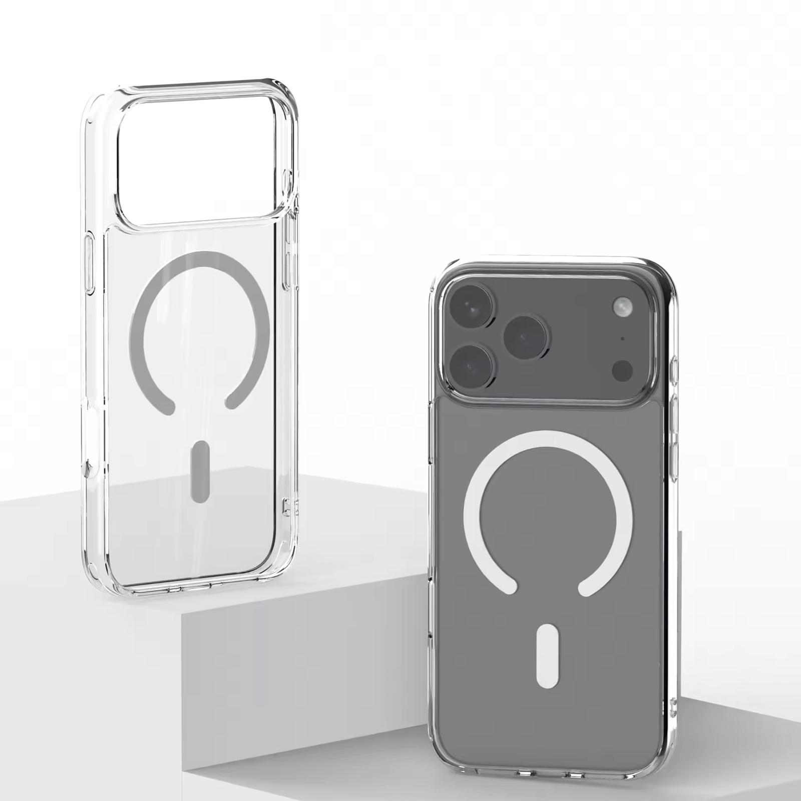 Husa de protectie compatibila Apple iPhone 17 Pro Max, Alfkary magsafe, transparenta