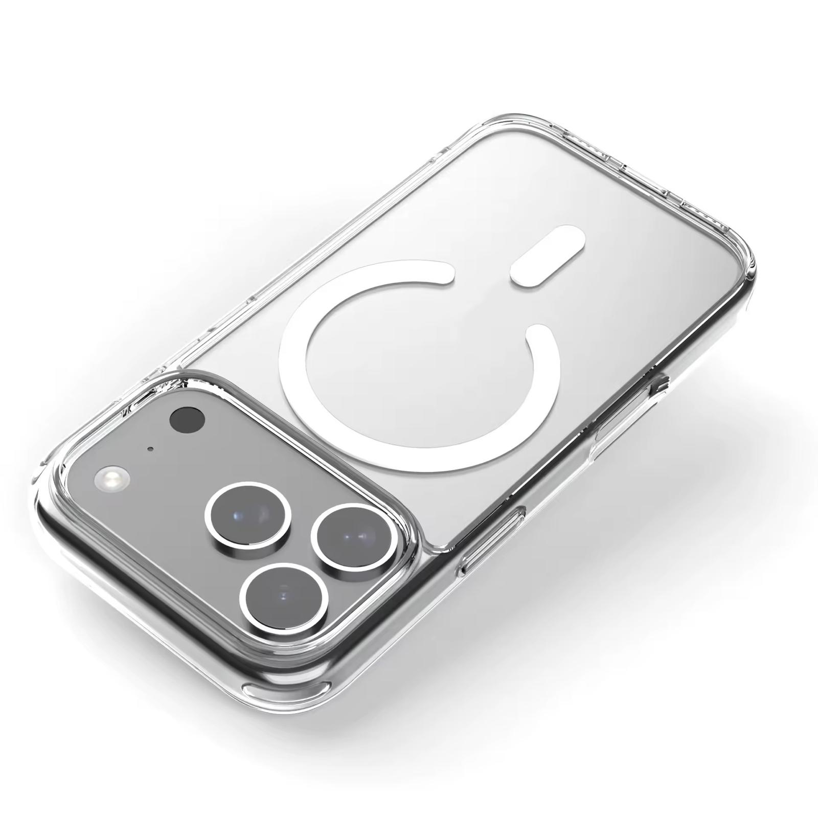 Husa de protectie compatibila Apple iPhone 17 Pro Max, Alfkary magsafe, transparenta