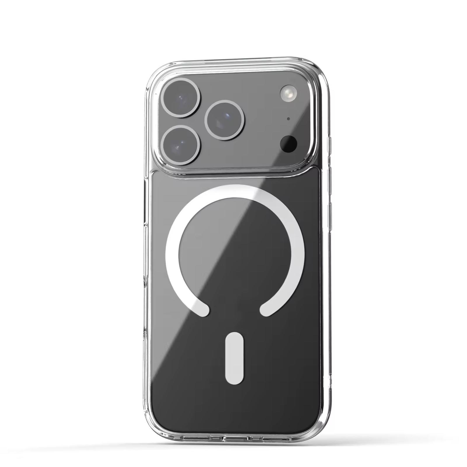 Husa de protectie compatibila Apple iPhone 17 Pro Max, Alfkary magsafe, transparenta