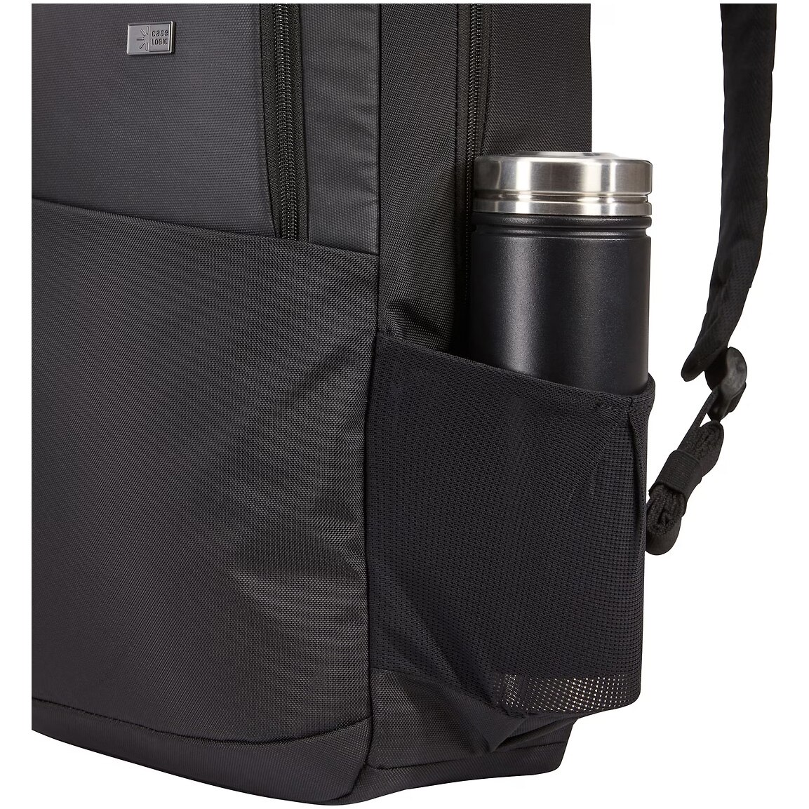 Rucsac Case Logic,pentru notebook de max. 15.6 ", 2 compartimente, buzunar frontal x 2 buzunar lateral, nylon, negru