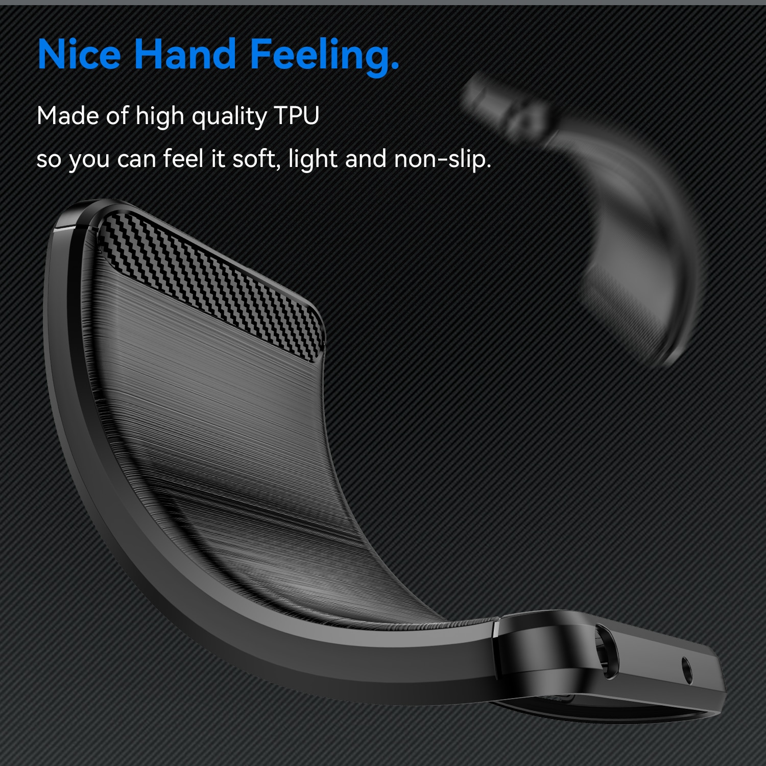 Husa telefon, pentru Google Pixel 9 Pro XL De inalta calitate subtire si usoara periata confortabila TPU Soft Feel, Carbon Fiber Negru