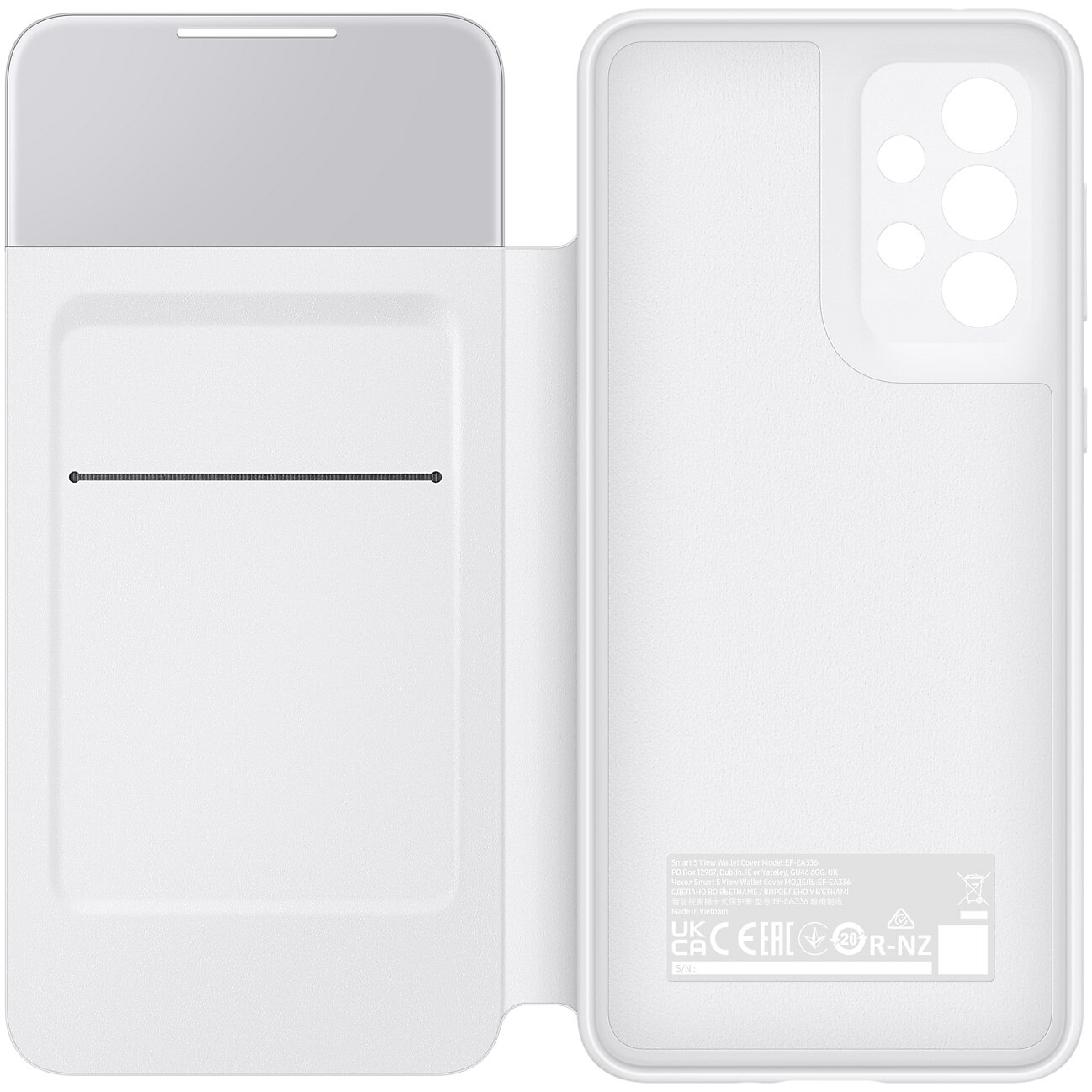 Husa de protectie Samsung S View Wallet Cover pentru Galaxy A33 5G, White