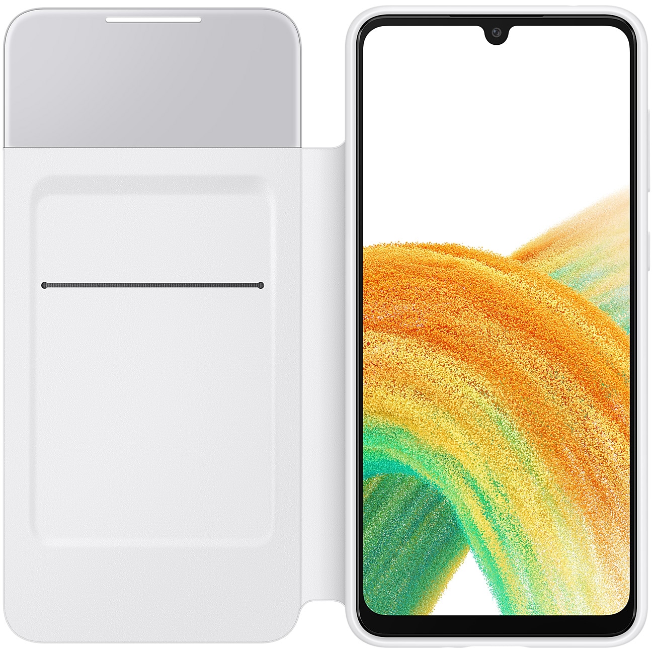 Husa de protectie Samsung S View Wallet Cover pentru Galaxy A33 5G, White