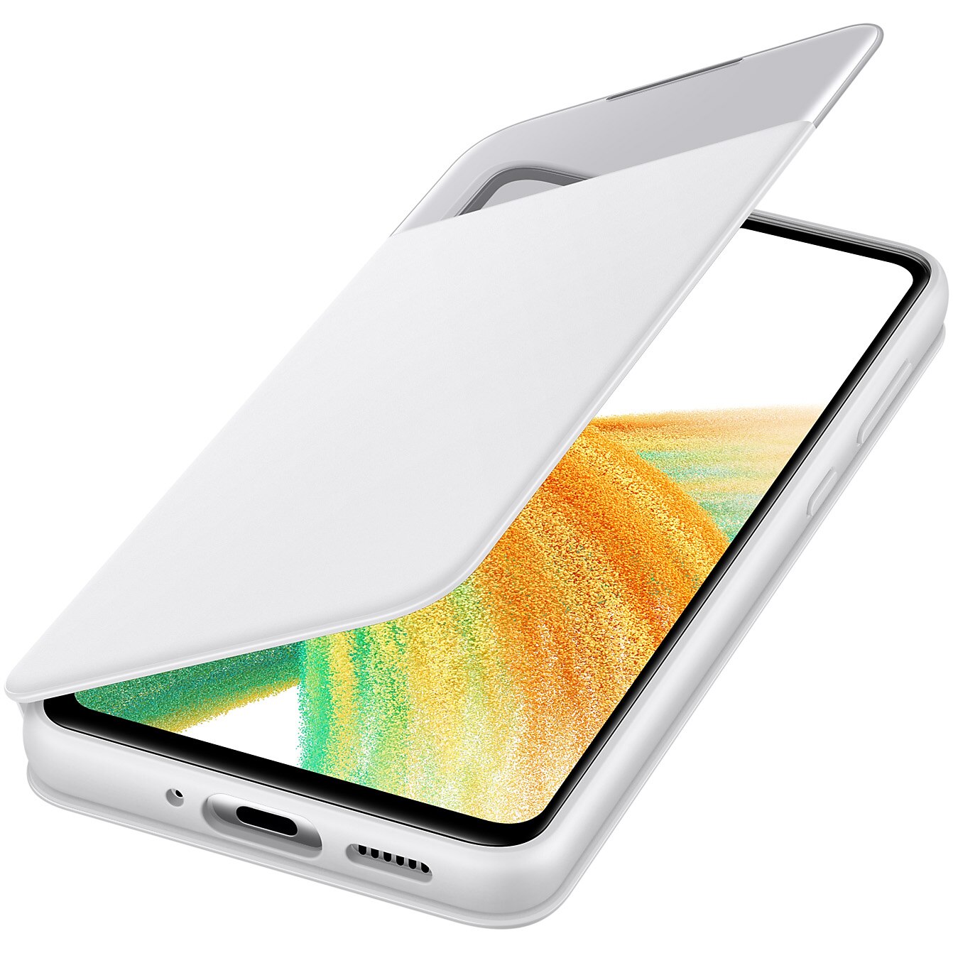 Husa de protectie Samsung S View Wallet Cover pentru Galaxy A33 5G, White