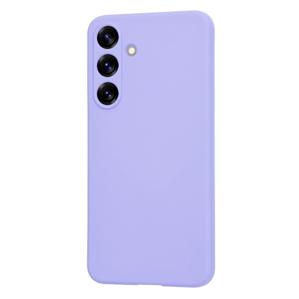 Husa pentru Samsung Galaxy S25 Daden® Silicon SoftFlex, Ultra Slim, Protectie sporita, Interior de microfibra, Mov deschis